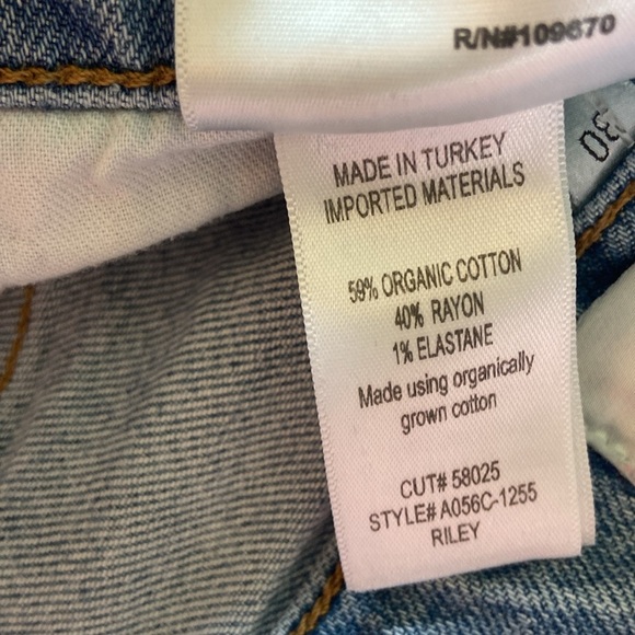 AGOLDE Riley High Rise Straight Crop in Shiver Organic Cotton Sz 30 - Picture 6 of 7